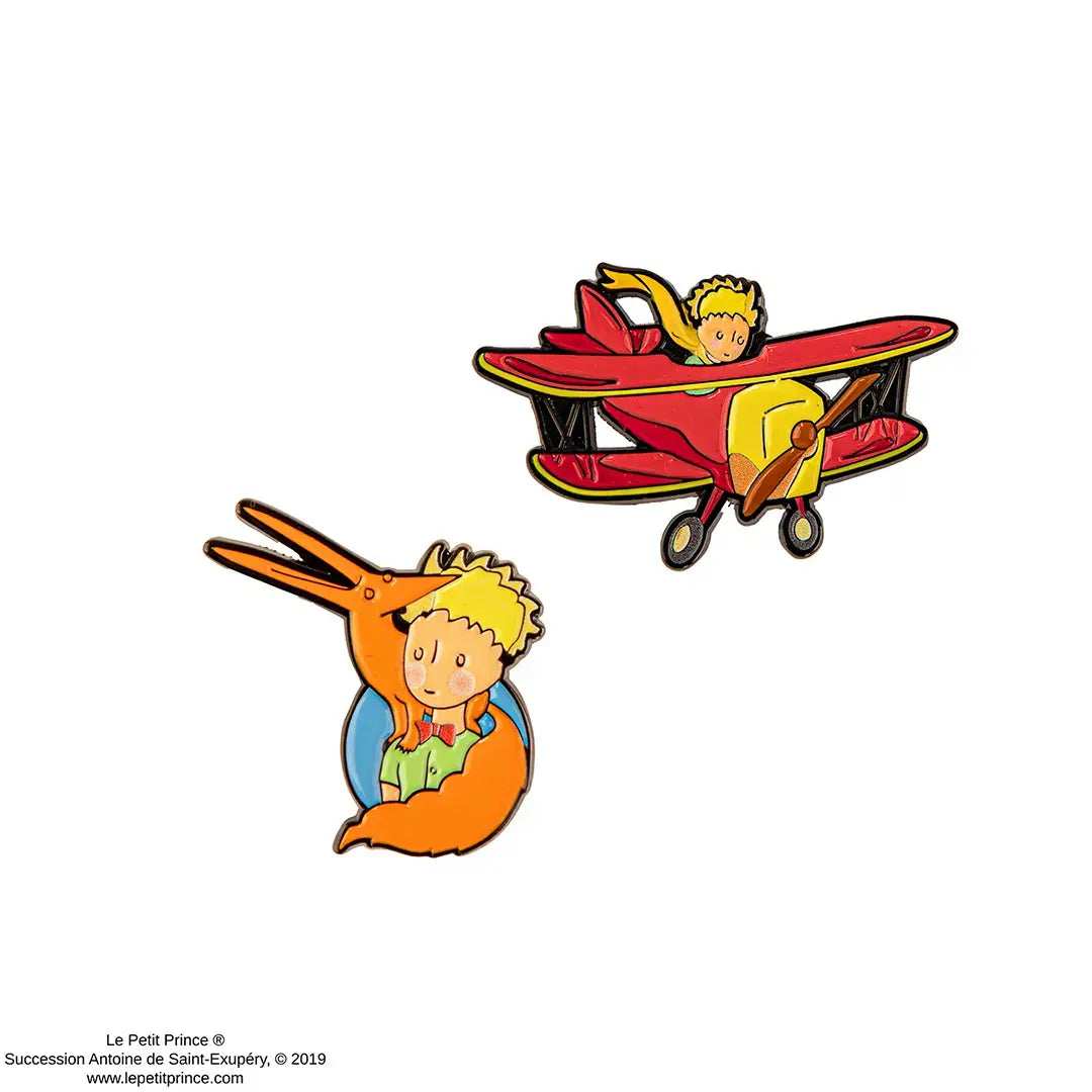 The Little Prince Set of 2 pins Aviator’s adventure - Olleke Wizarding Shop Amsterdam