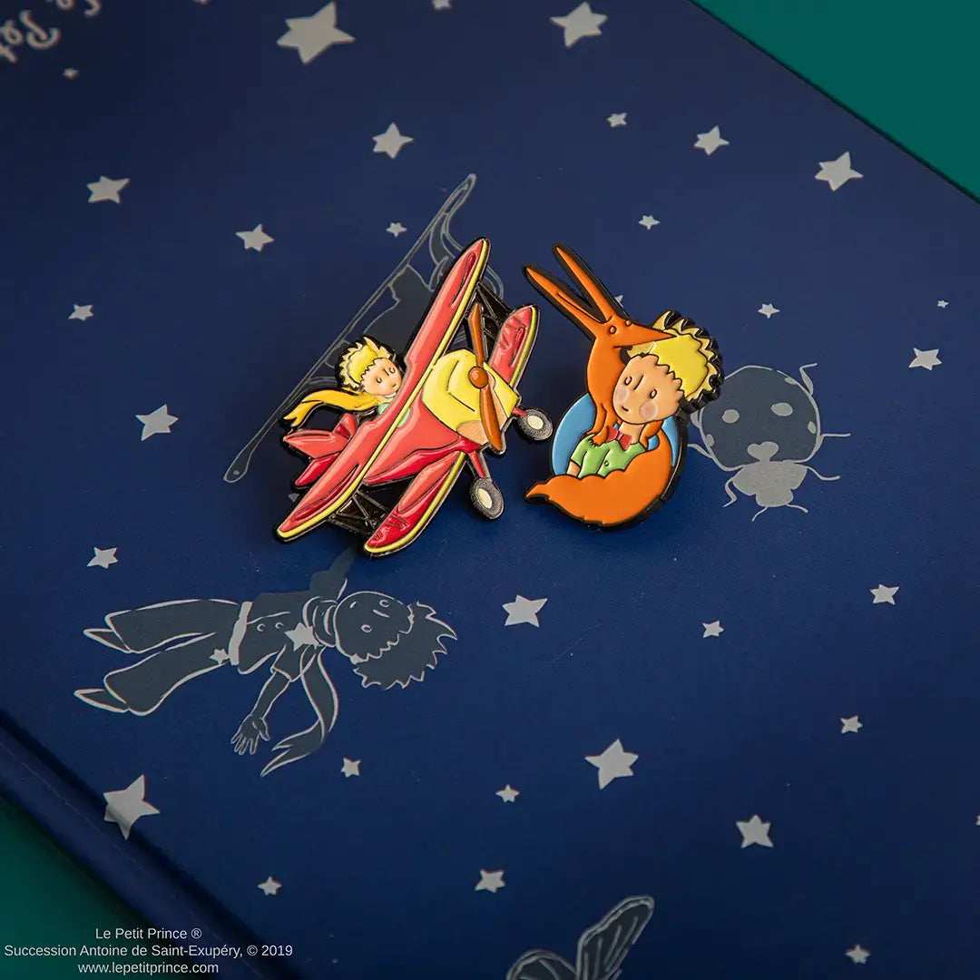 The Little Prince Set of 2 pins Aviator’s adventure - Olleke Wizarding Shop Amsterdam