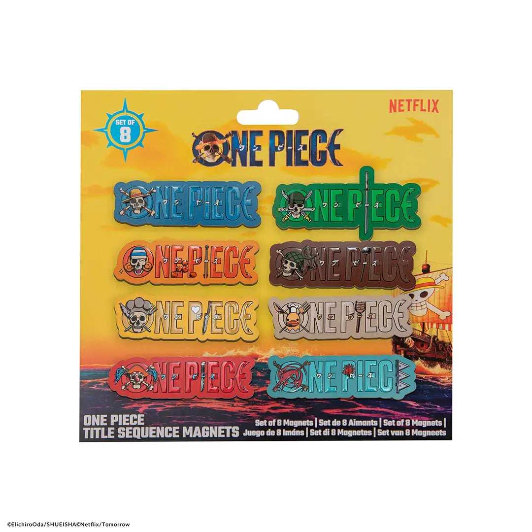One Piece Set of 8 magnets Characters symbols - Olleke Wizarding Shop Amsterdam