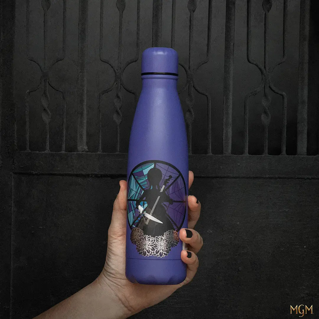Wednesday water bottle Wednesday and cello - Olleke Wizarding Shop Amsterdam