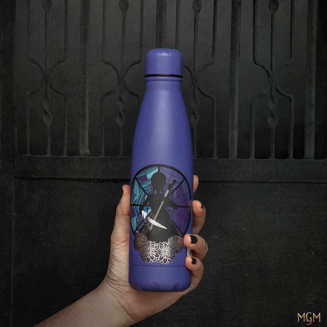 Wednesday water bottle Wednesday and cello - Olleke Wizarding Shop Amsterdam