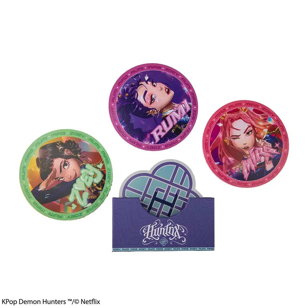 KPop Demon Hunters Set of 4 coasters - Huntr/x - Olleke Wizarding Shop Amsterdam
