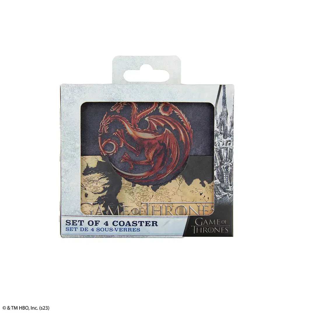 Game of Thrones Set of 4 coasters Houses of Westeros - Olleke Wizarding Shop Amsterdam