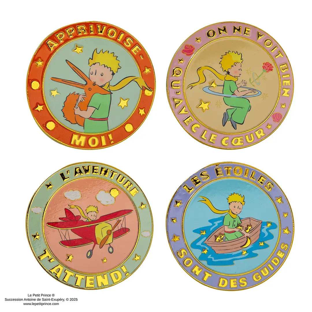 The Little Prince Set of 4 ceramic coasters and metal holder - Olleke Wizarding Shop Amsterdam