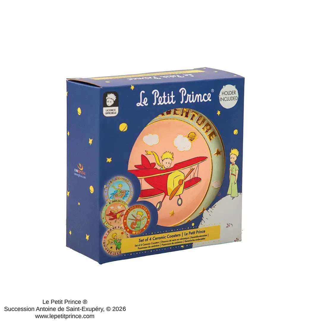 The Little Prince Set of 4 ceramic coasters and metal holder - Olleke Wizarding Shop Amsterdam