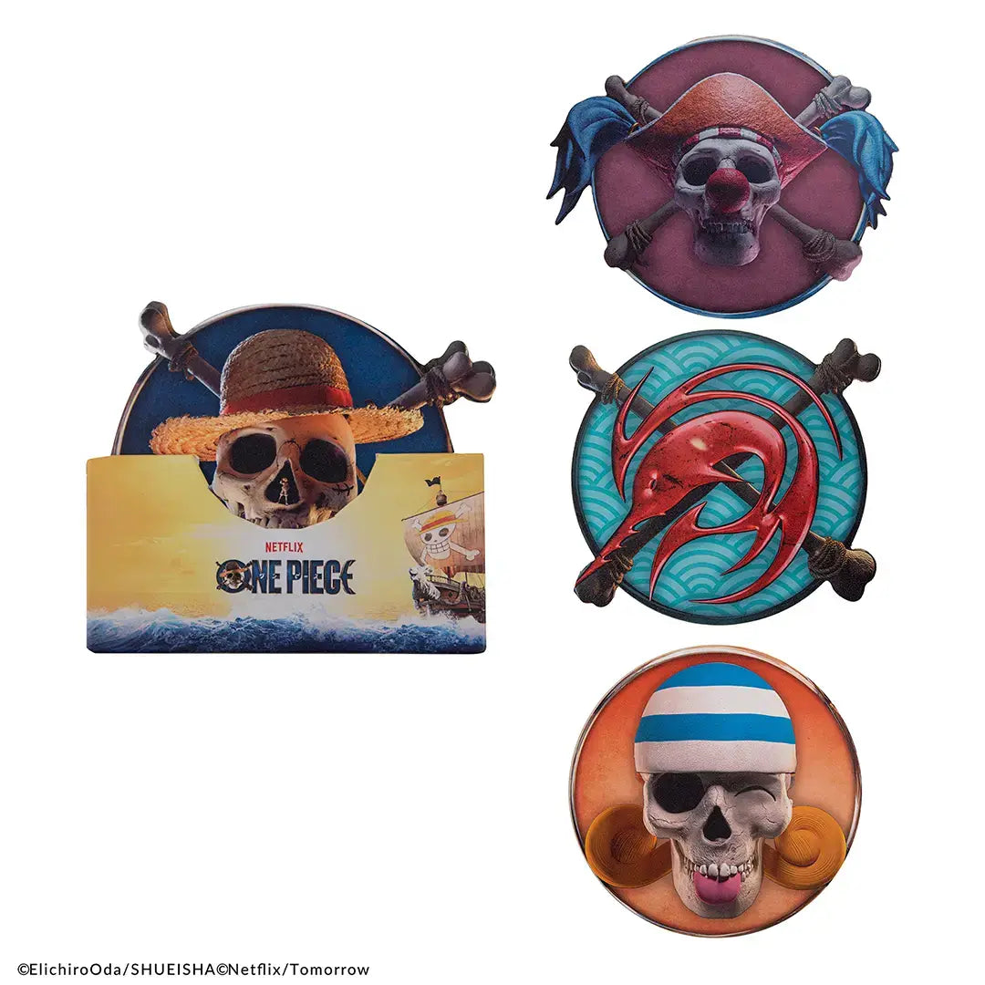 One Piece Set of 4 coasters Characters 1 - Olleke Wizarding Shop Amsterdam