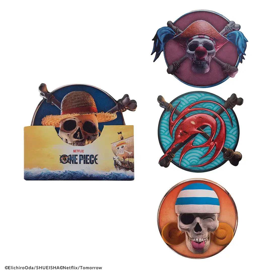 One Piece Set of 4 coasters Characters 1 - Olleke Wizarding Shop Amsterdam