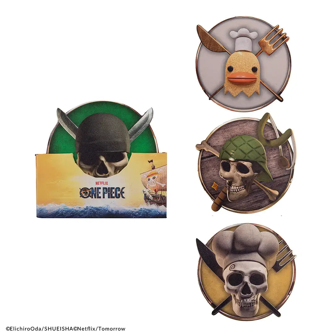 One Piece Set of 4 coasters Characters 2 - Olleke Wizarding Shop Amsterdam