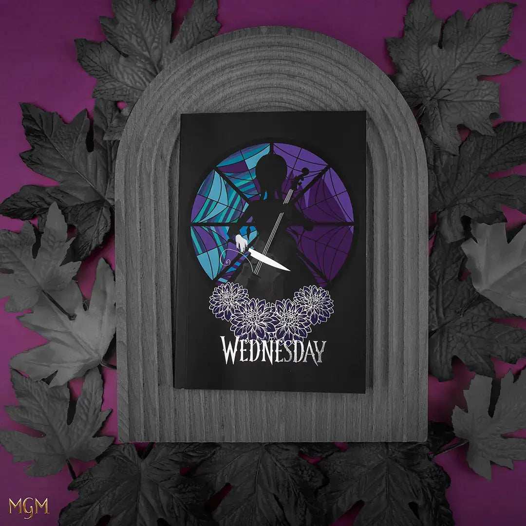 Wednesday Soft cover notebook Wednesday and cello - Olleke Wizarding Shop Amsterdam