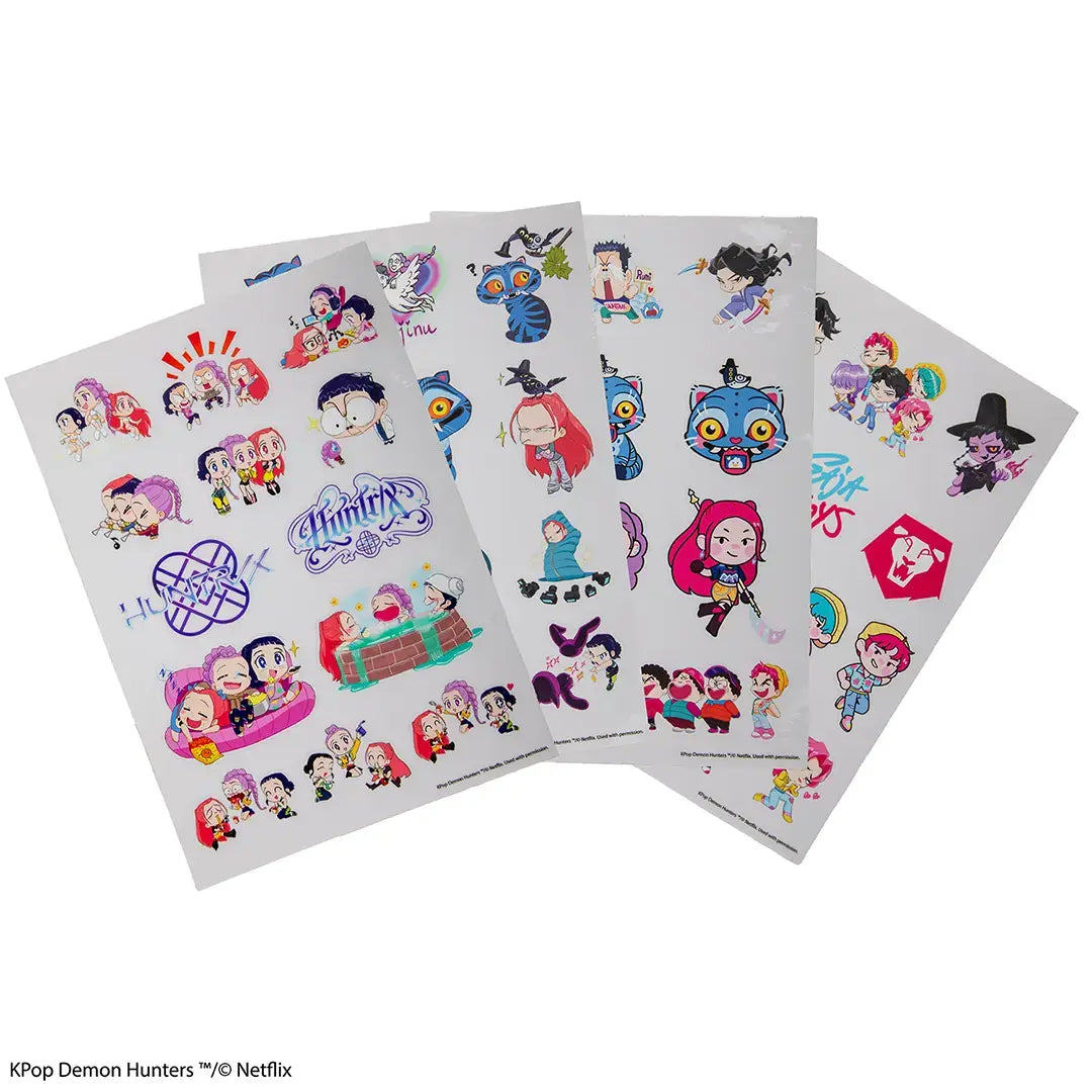 KPop Demon Hunters Set of 36 stickers logo and items - Olleke Wizarding Shop Amsterdam