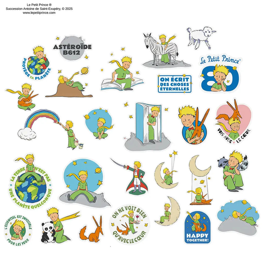 The Little Prince Cosmic Set of 27 Stickers - Olleke Wizarding Shop Amsterdam