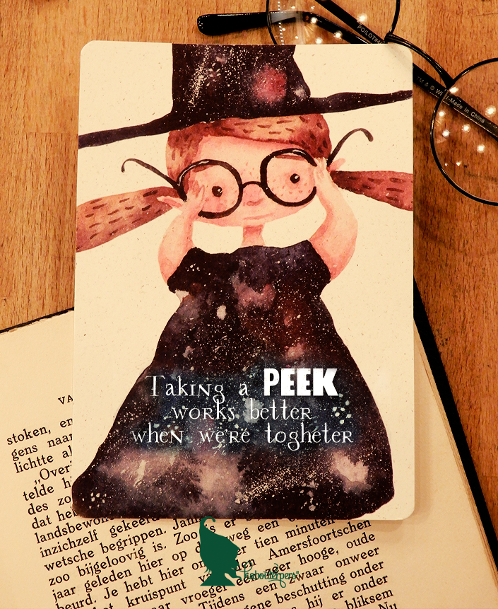 Taking a peek works better when we're togheter - Olleke Wizarding Shop Amsterdam