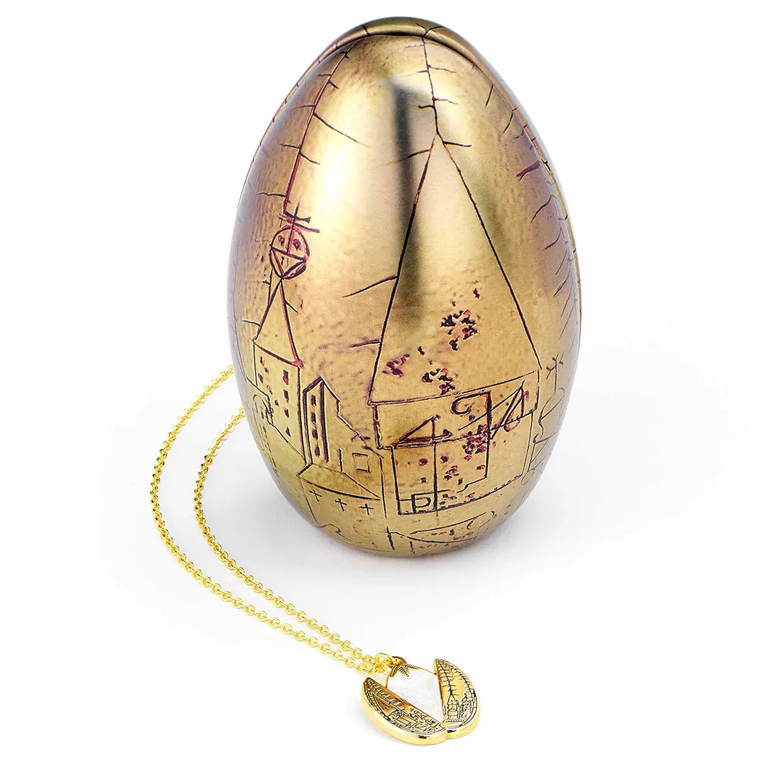 Harry Potter Golden egg necklace and tin box - Olleke Wizarding Shop Amsterdam