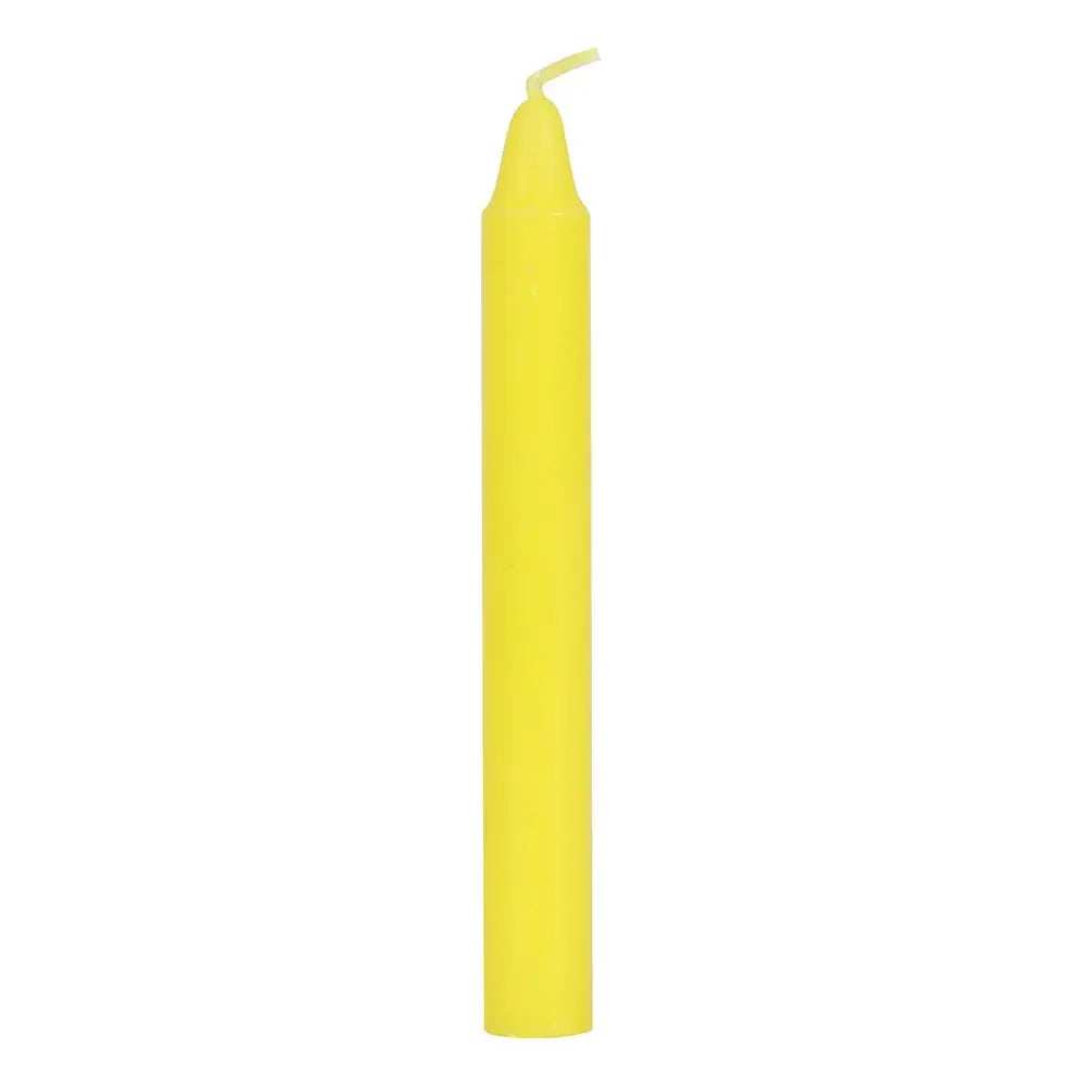 Spell Candles Pack of 12 Yellow - Success - Olleke Wizarding Shop Amsterdam