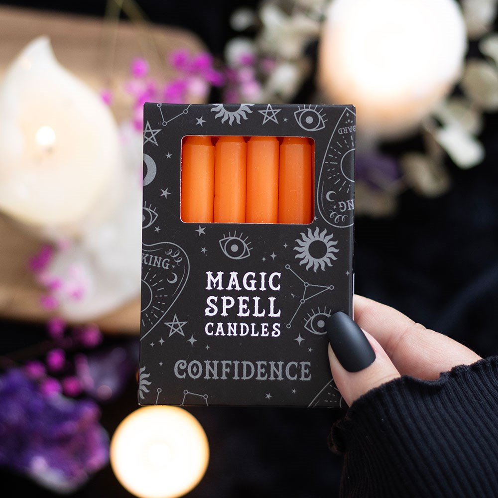 Spell Candles Orange 'Confidence' - Olleke Wizarding Shop Amsterdam