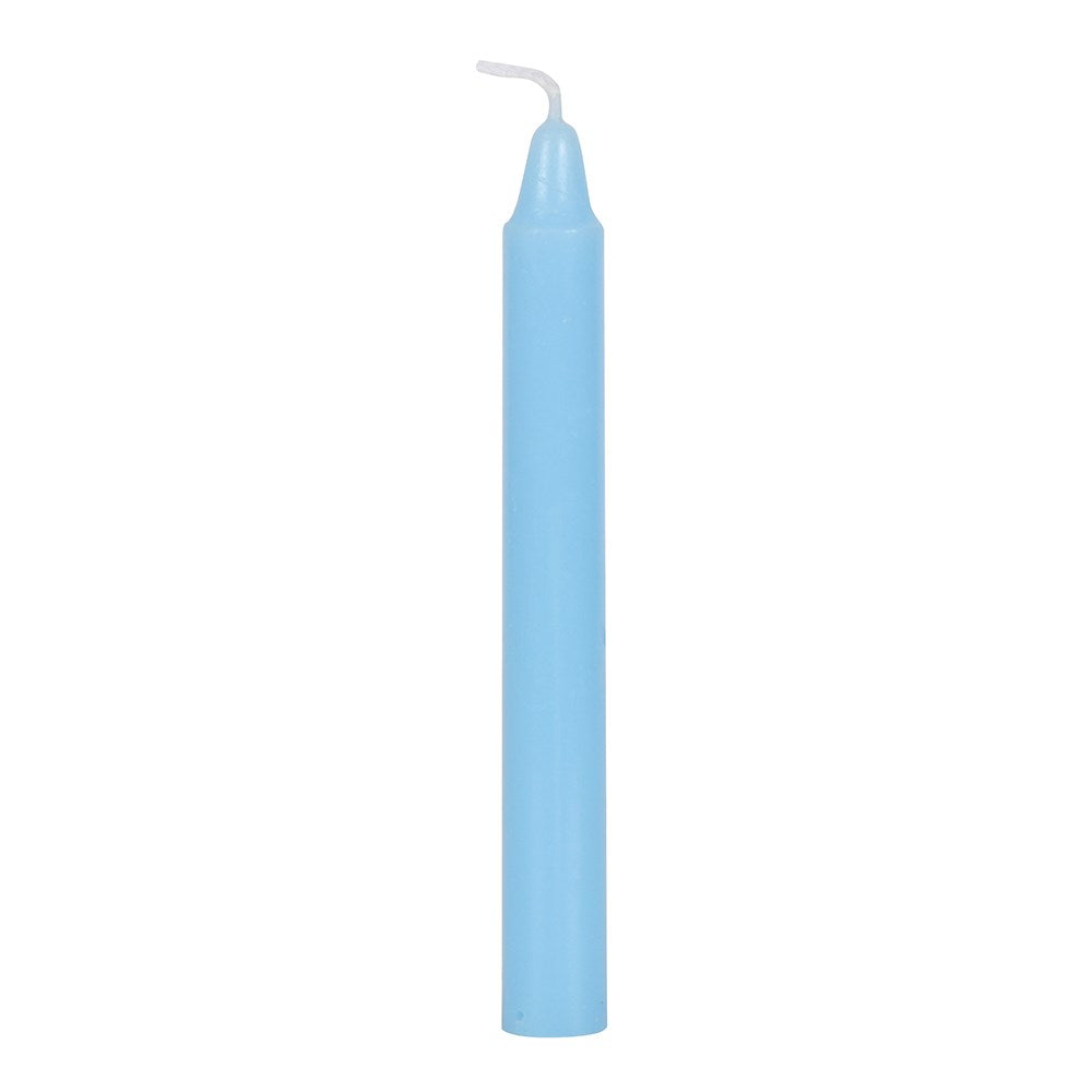 Spell Candles Pack of 12 Light Blue - Peace - Olleke Wizarding Shop Amsterdam