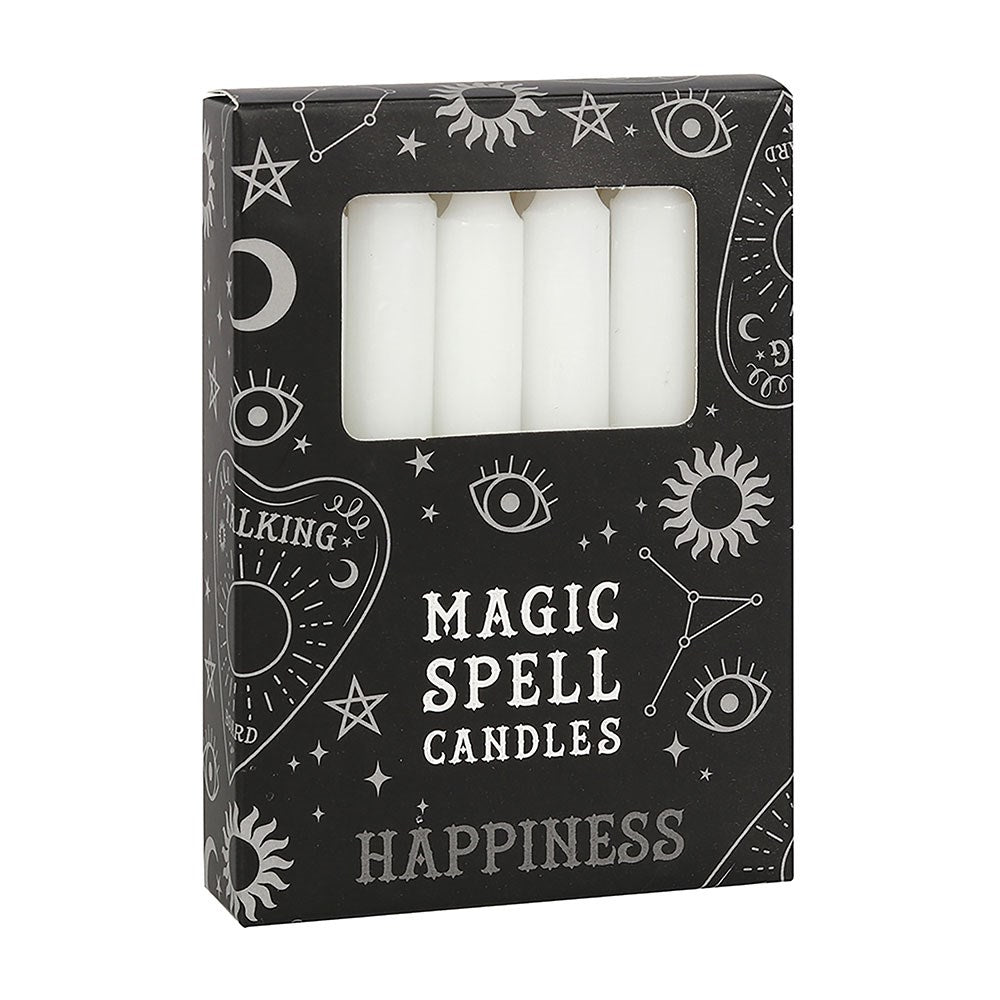 Spell Candles White 'Happiness' - Olleke Wizarding Shop Amsterdam