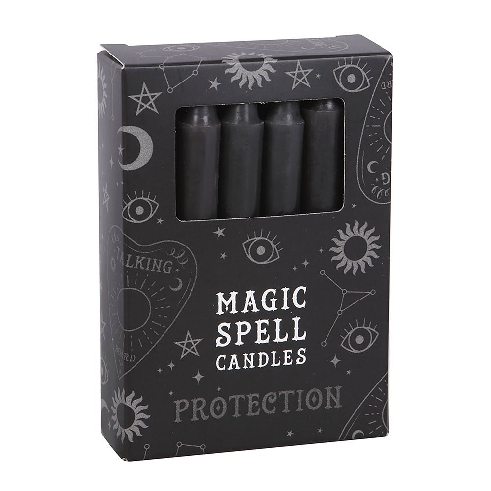 Spell Candles Black 'Protection' - Olleke Wizarding Shop Amsterdam