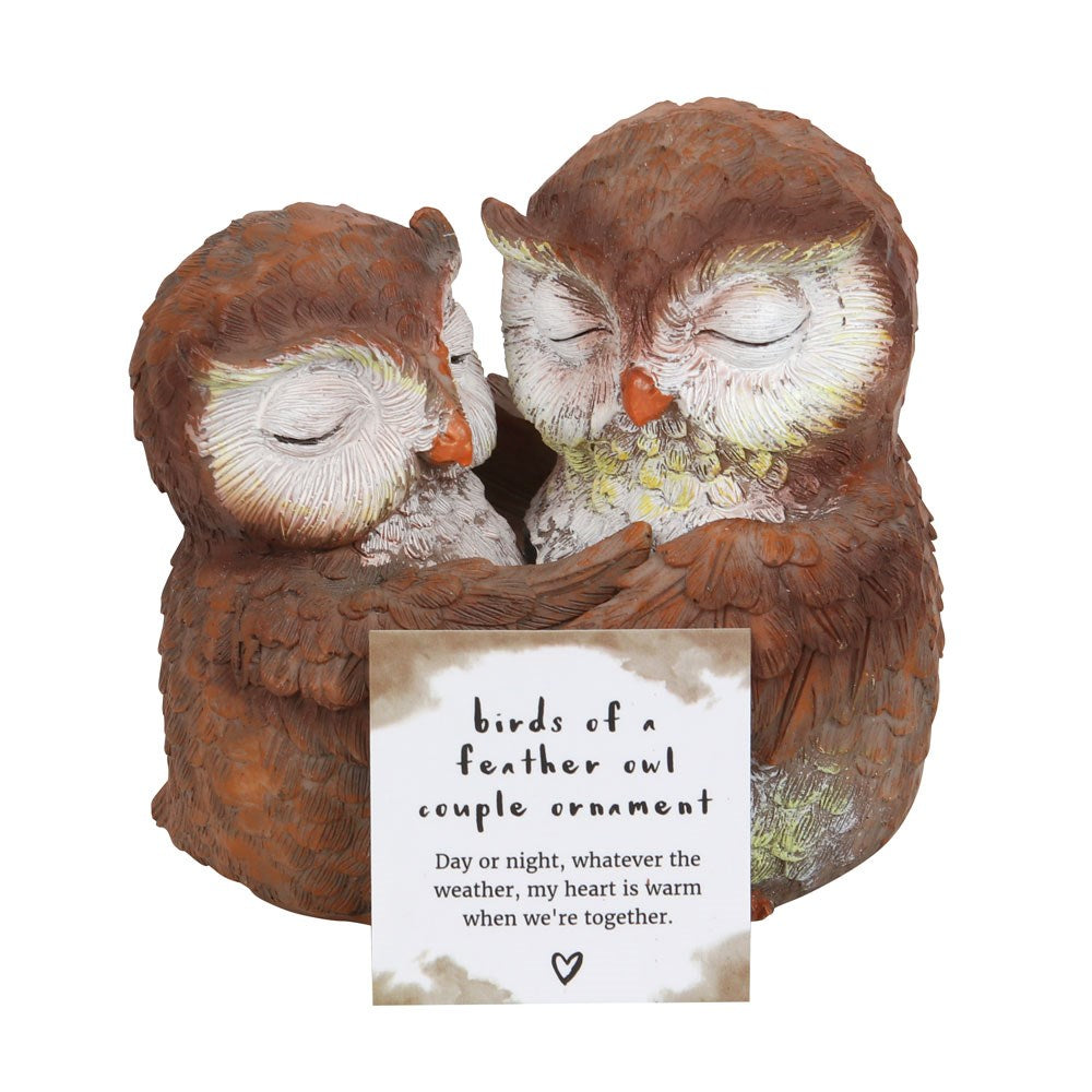 Birds of a Feather Owl Couple Ornament - Olleke Wizarding Shop Amsterdam