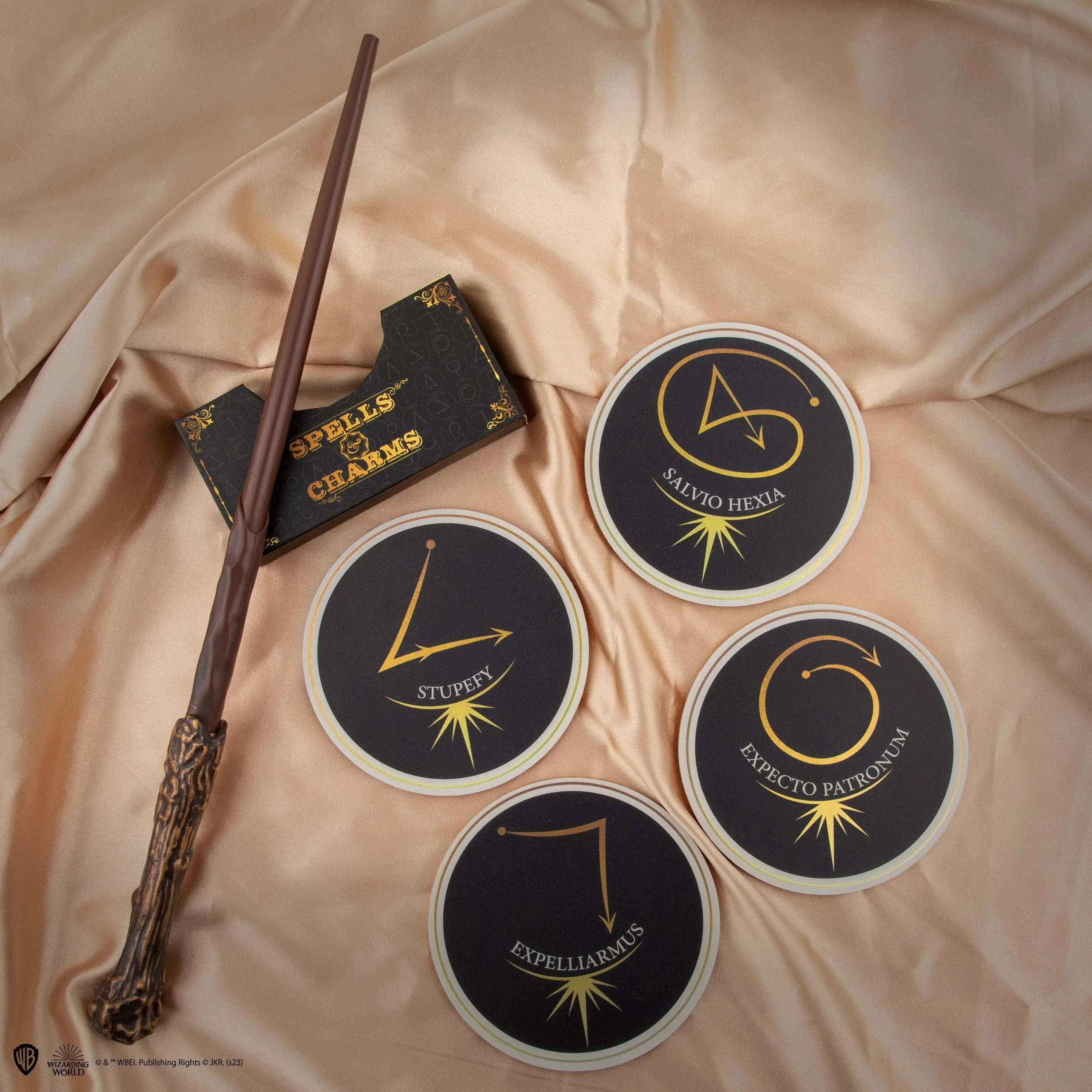 Harry Potter Set of 4 Spell & Charms Coasters - Olleke Wizarding Shop Amsterdam