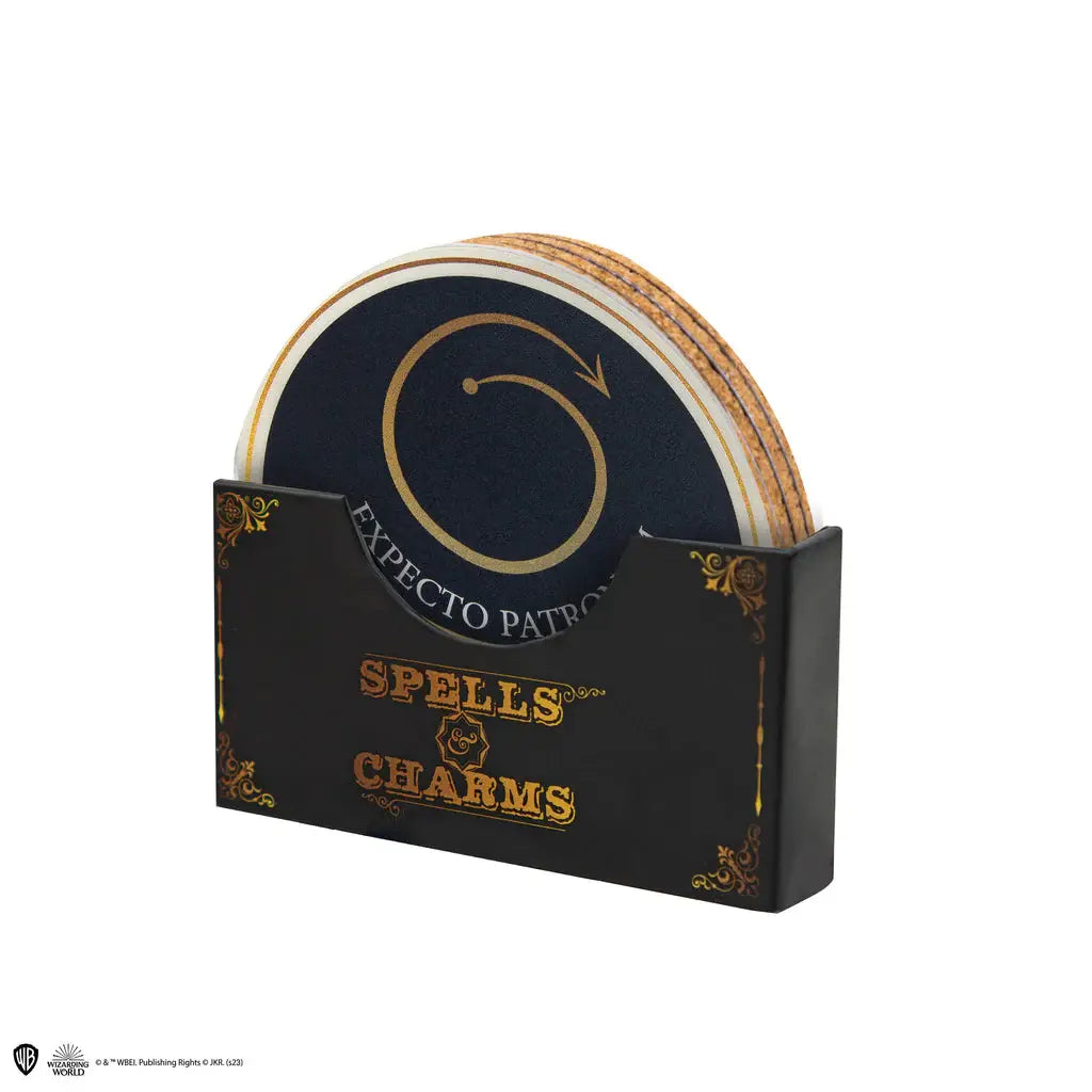 Harry Potter Set of 4 Spell & Charms Coasters - Olleke Wizarding Shop Amsterdam