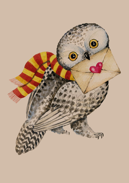 Owl Post Art Print - Olleke Wizarding Shop Amsterdam