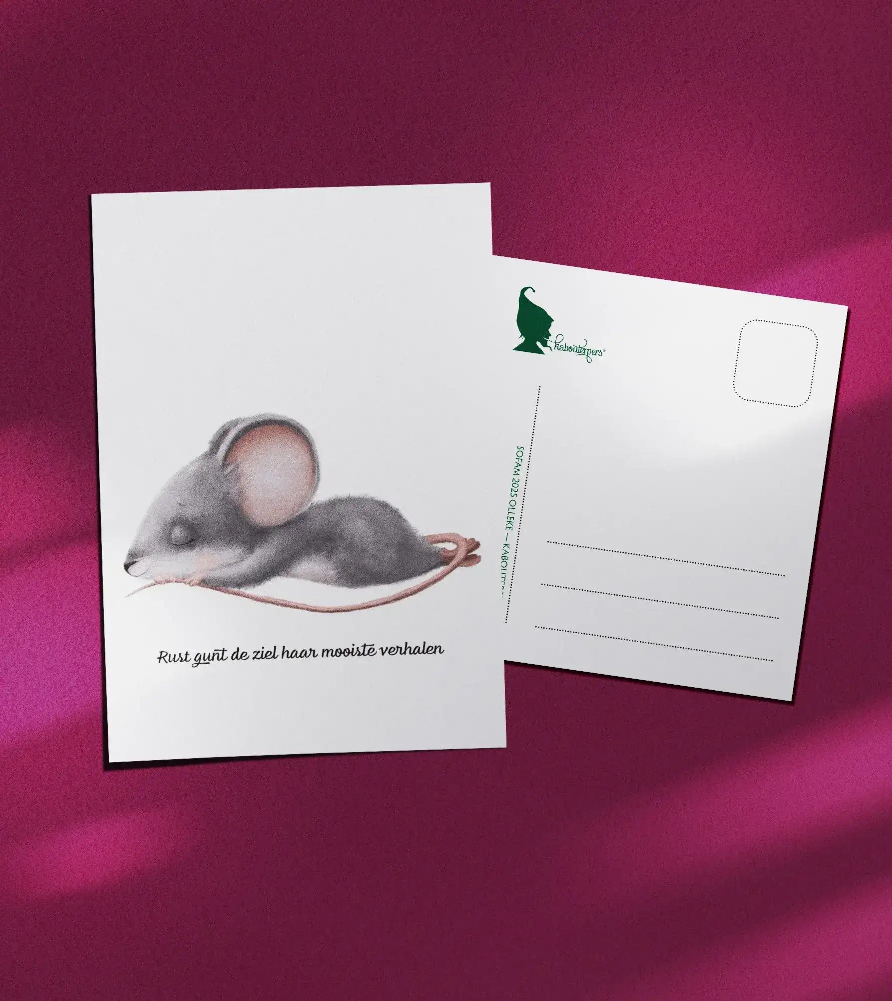 Baby postcard Rust gunt de ziel haar mooiste verhalen - Olleke Wizarding Shop Amsterdam