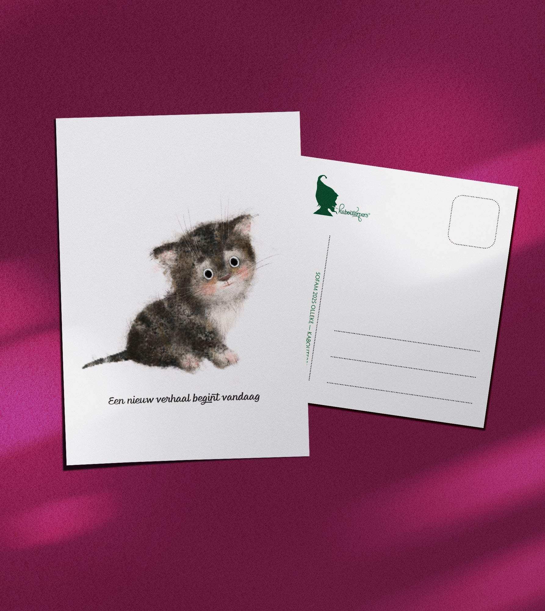 Baby postcard Een nieuw verhaal begint vandaag - Olleke Wizarding Shop Amsterdam