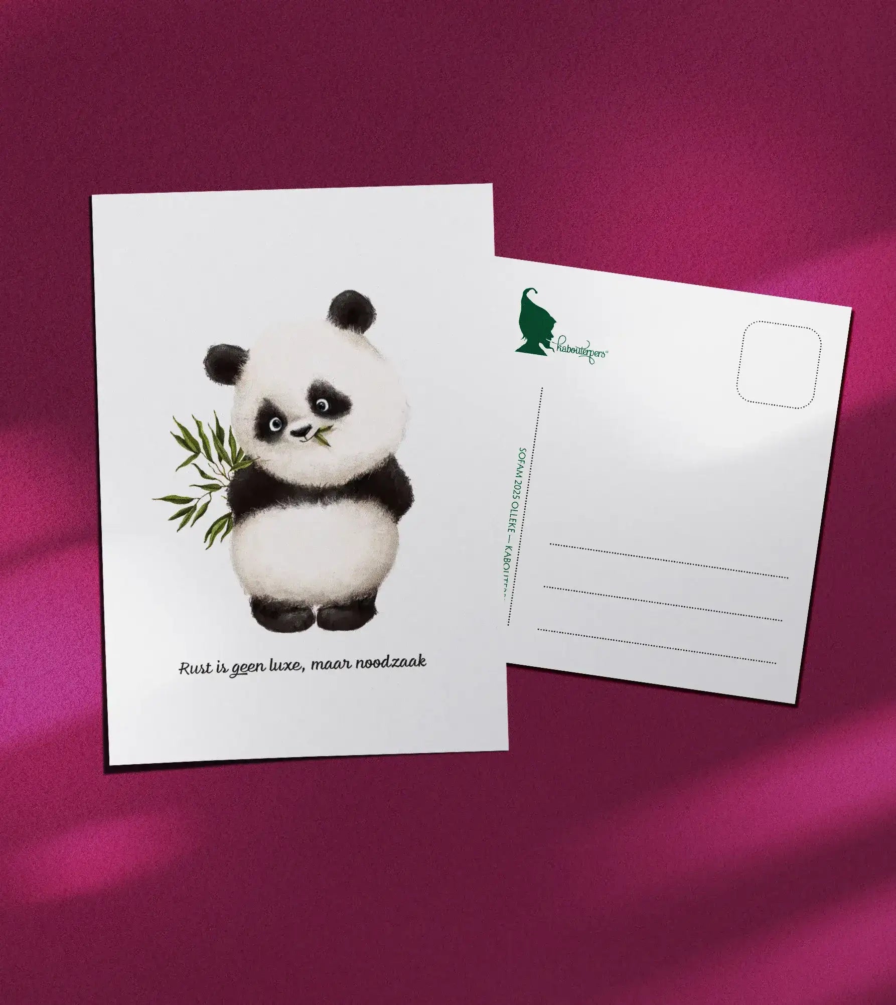 Baby postcard Rust is geen luxe, maar noodzaak - Olleke Wizarding Shop Amsterdam