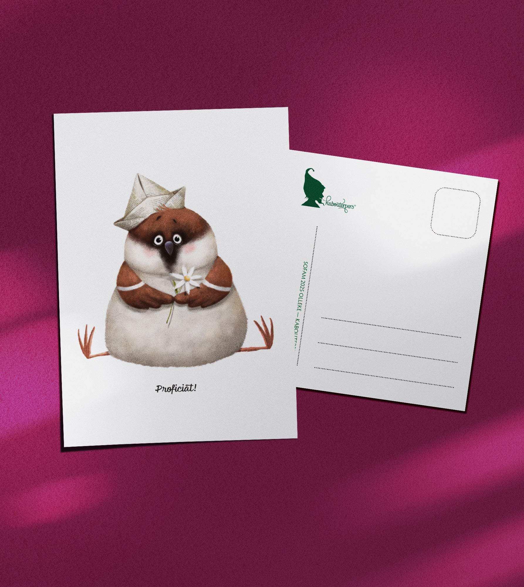 Baby postcard Proficiat! - Olleke Wizarding Shop Amsterdam