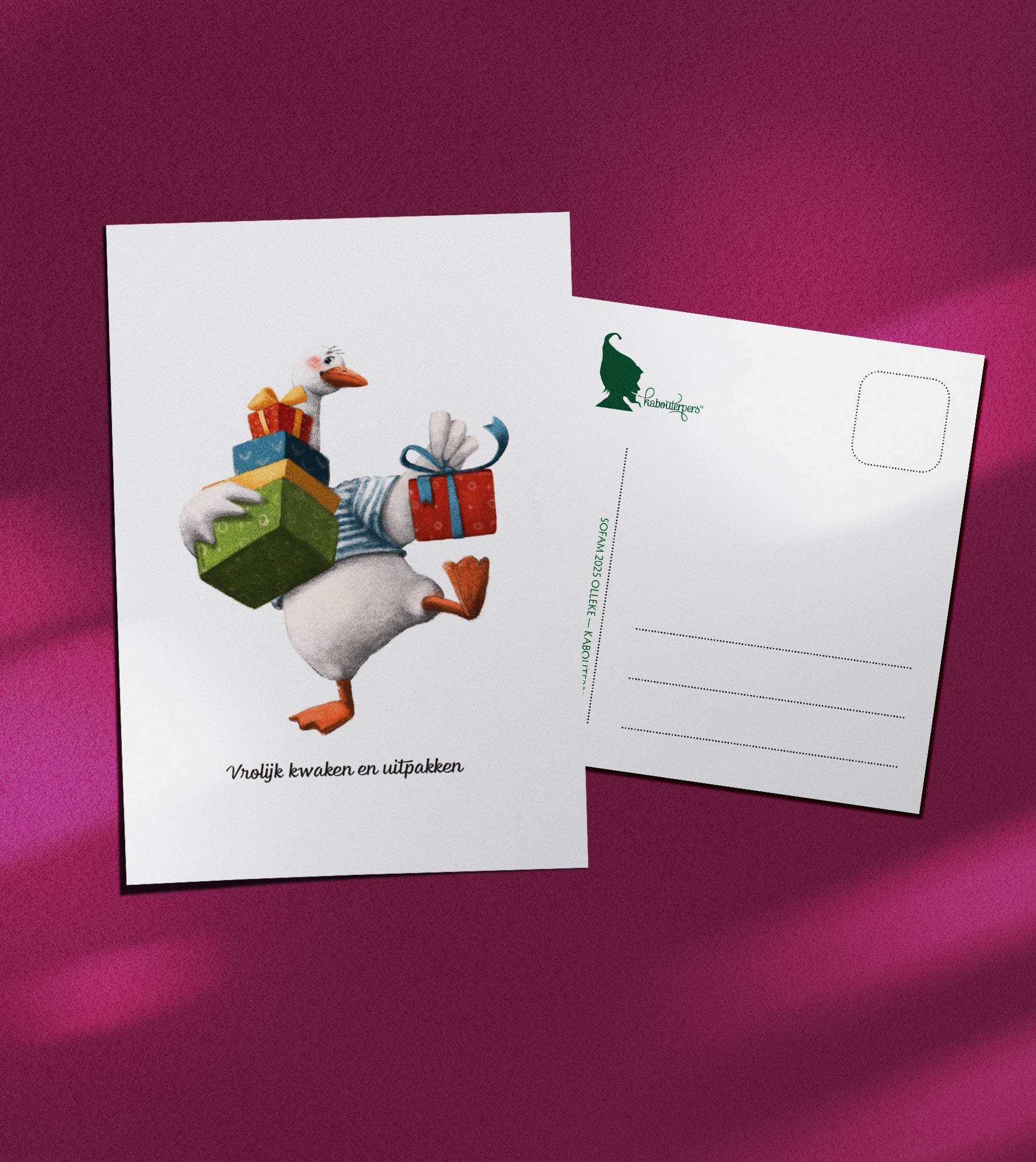 Baby postcard Kwaken en uitpakken - Olleke Wizarding Shop Amsterdam