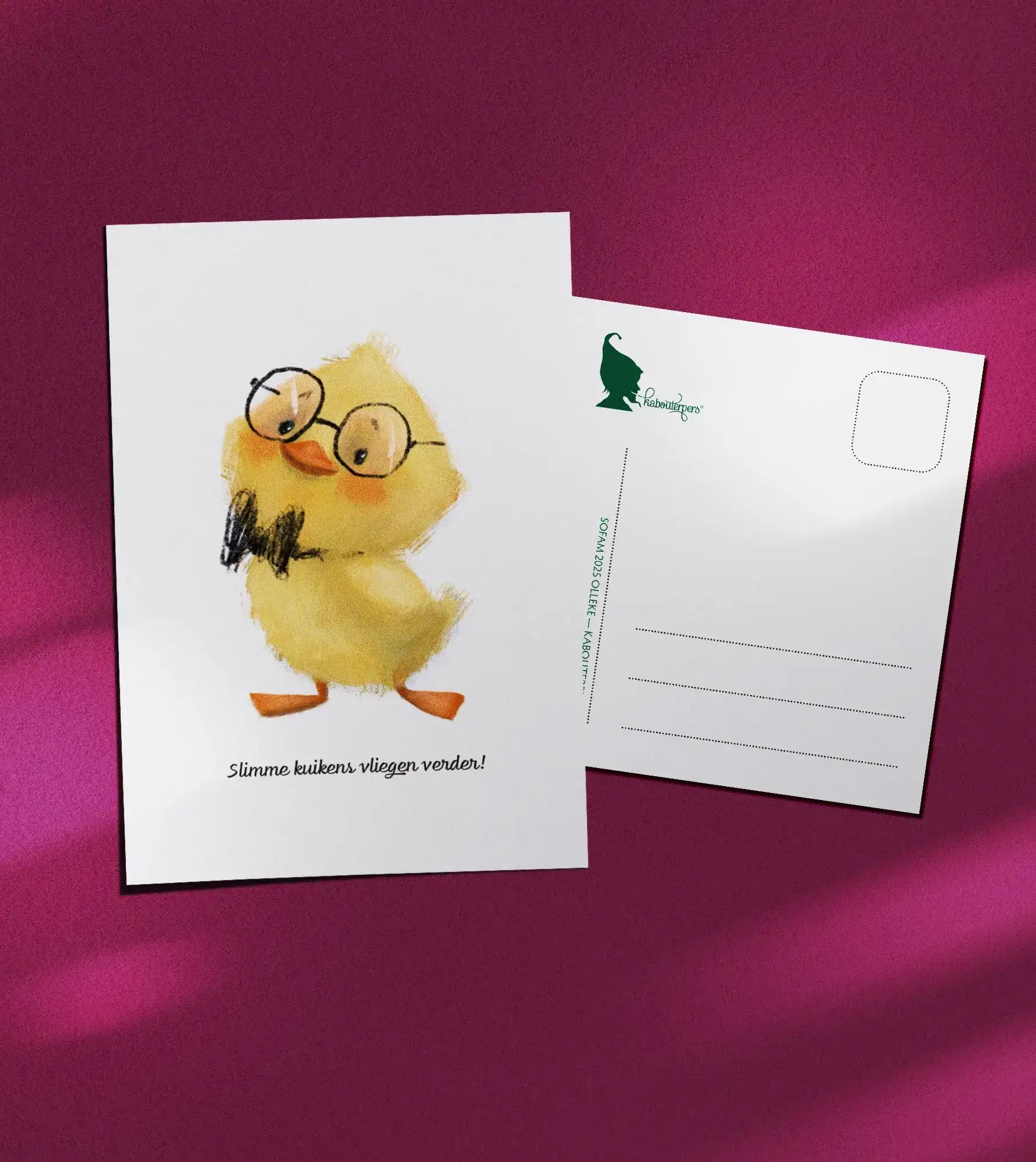 Baby postcard Slimme kuikens - Olleke Wizarding Shop Amsterdam