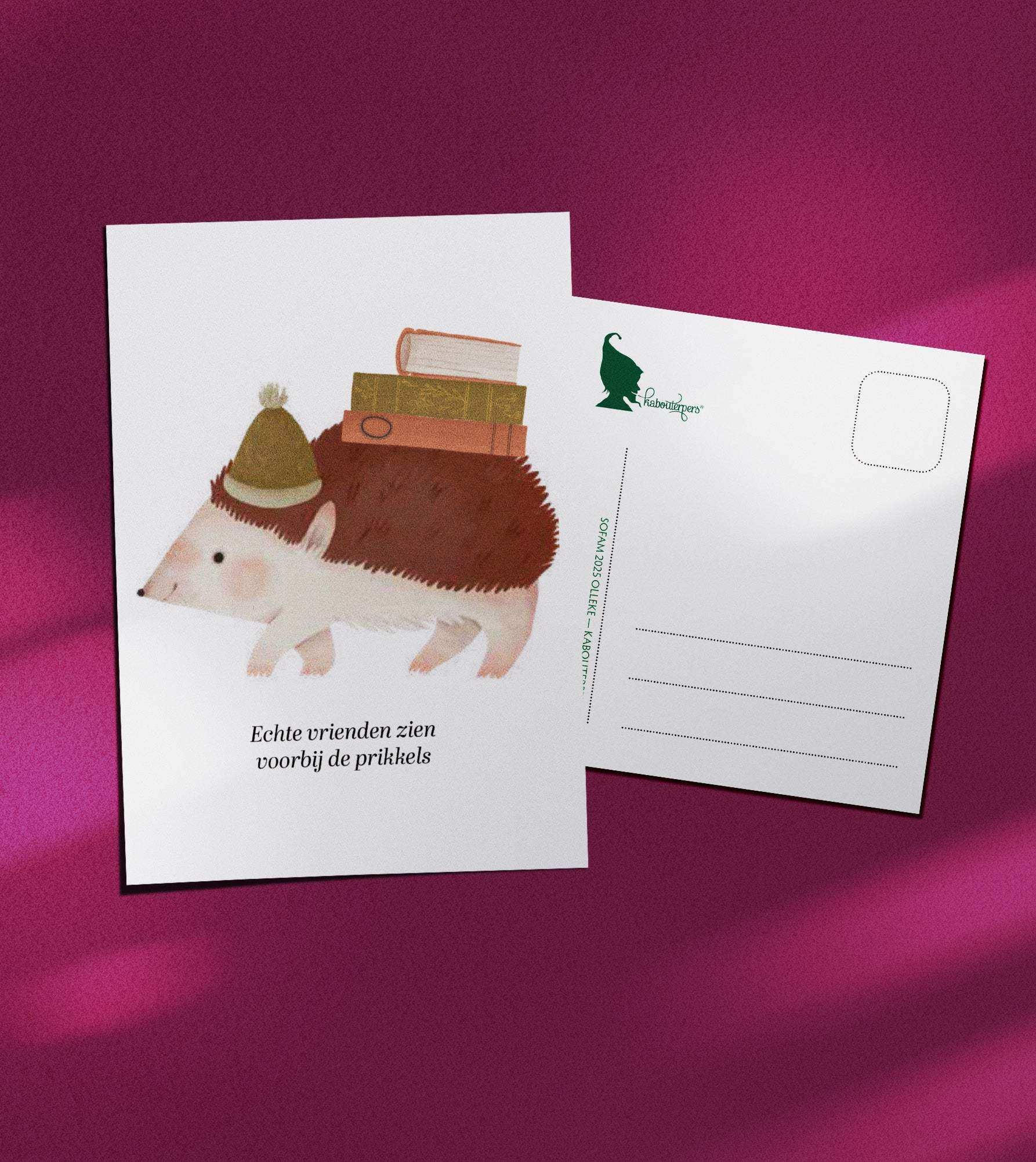 Booklover postcard Echte vrienden zien voorbij de prikkels - Olleke Wizarding Shop Amsterdam