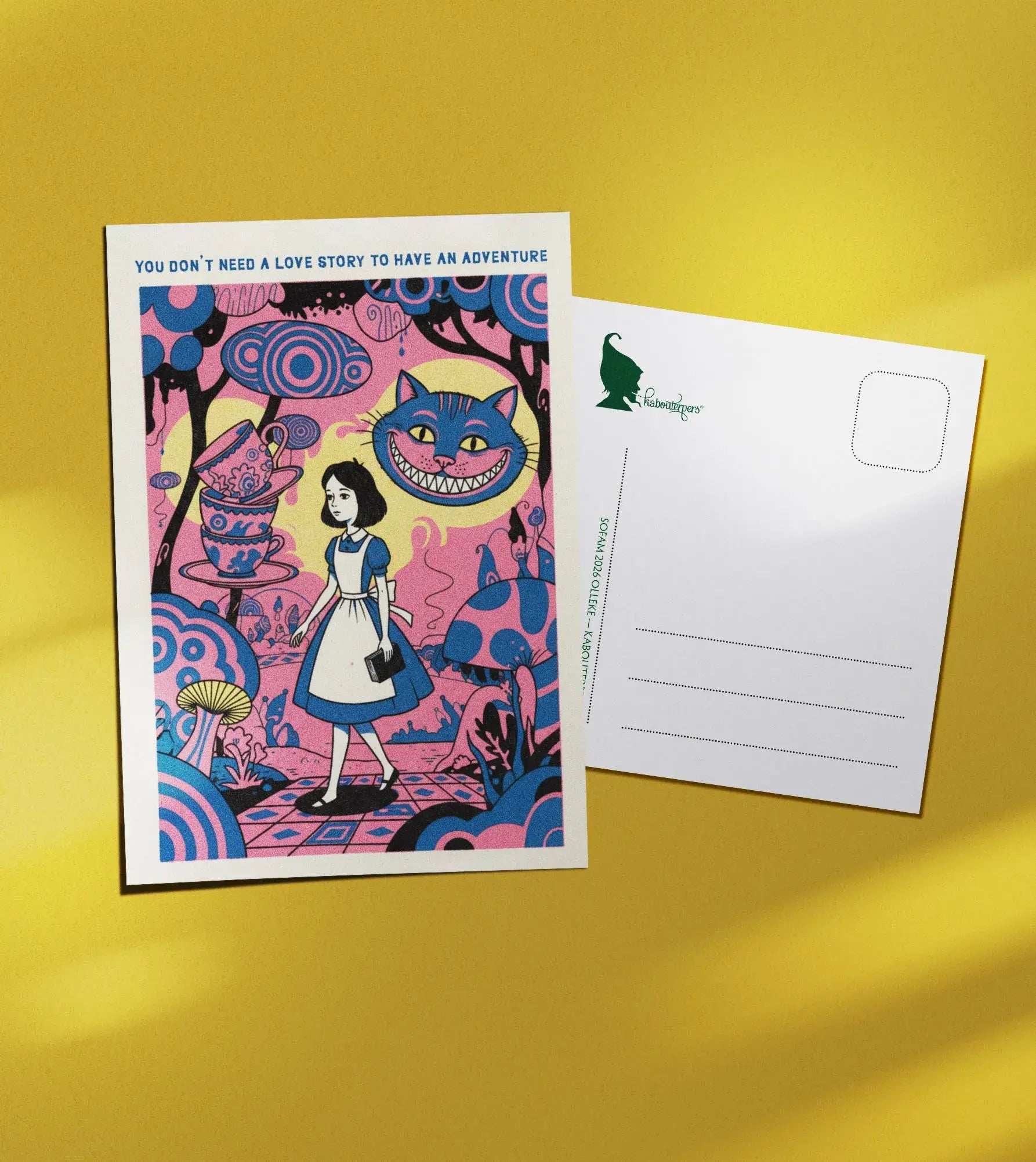 Worldpride postcard You don't need a love story to have an adventure - Olleke Wizarding Shop Amsterdam