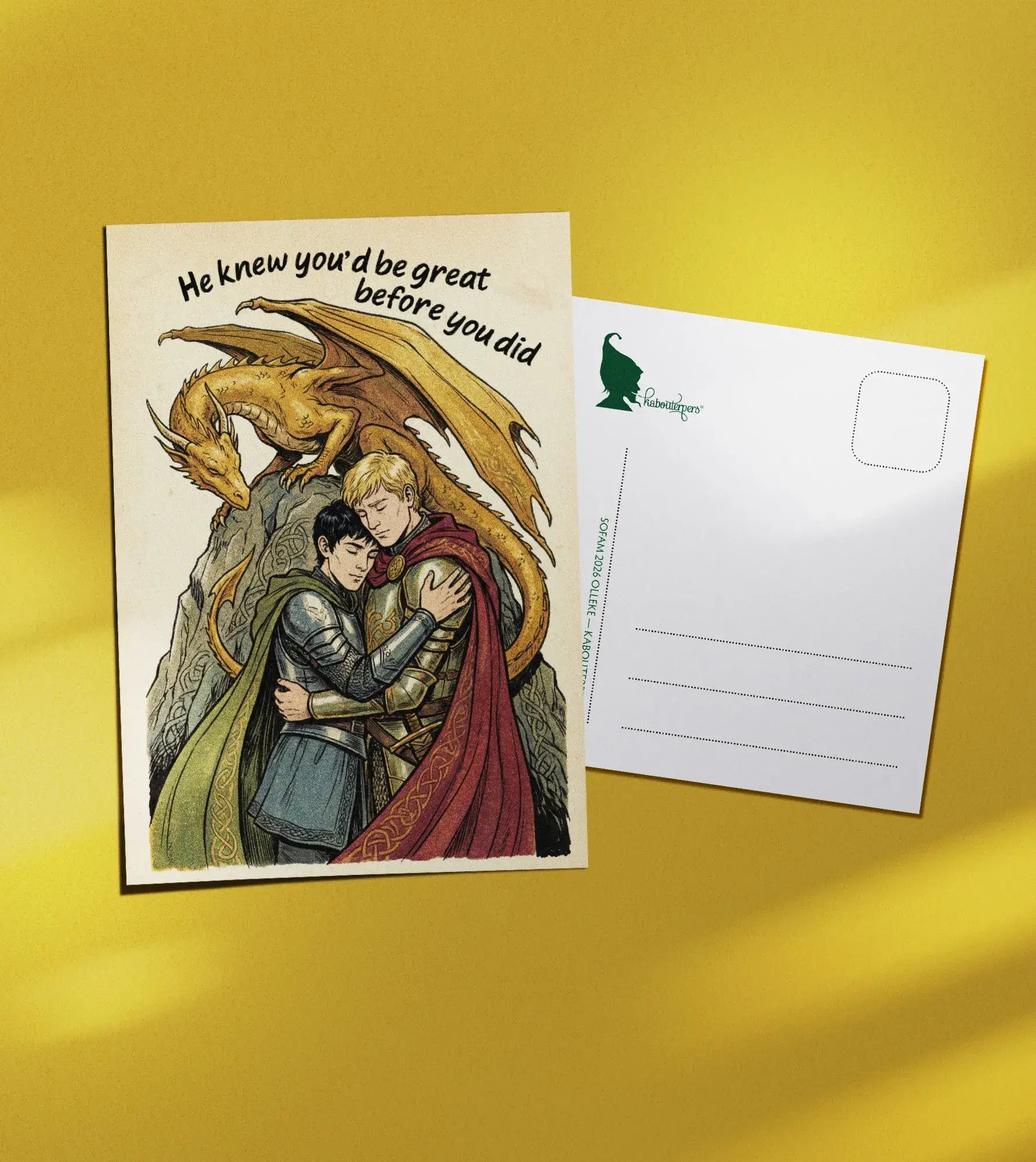 Worldpride postcard He knew you' d be great before you did - Olleke Wizarding Shop Amsterdam