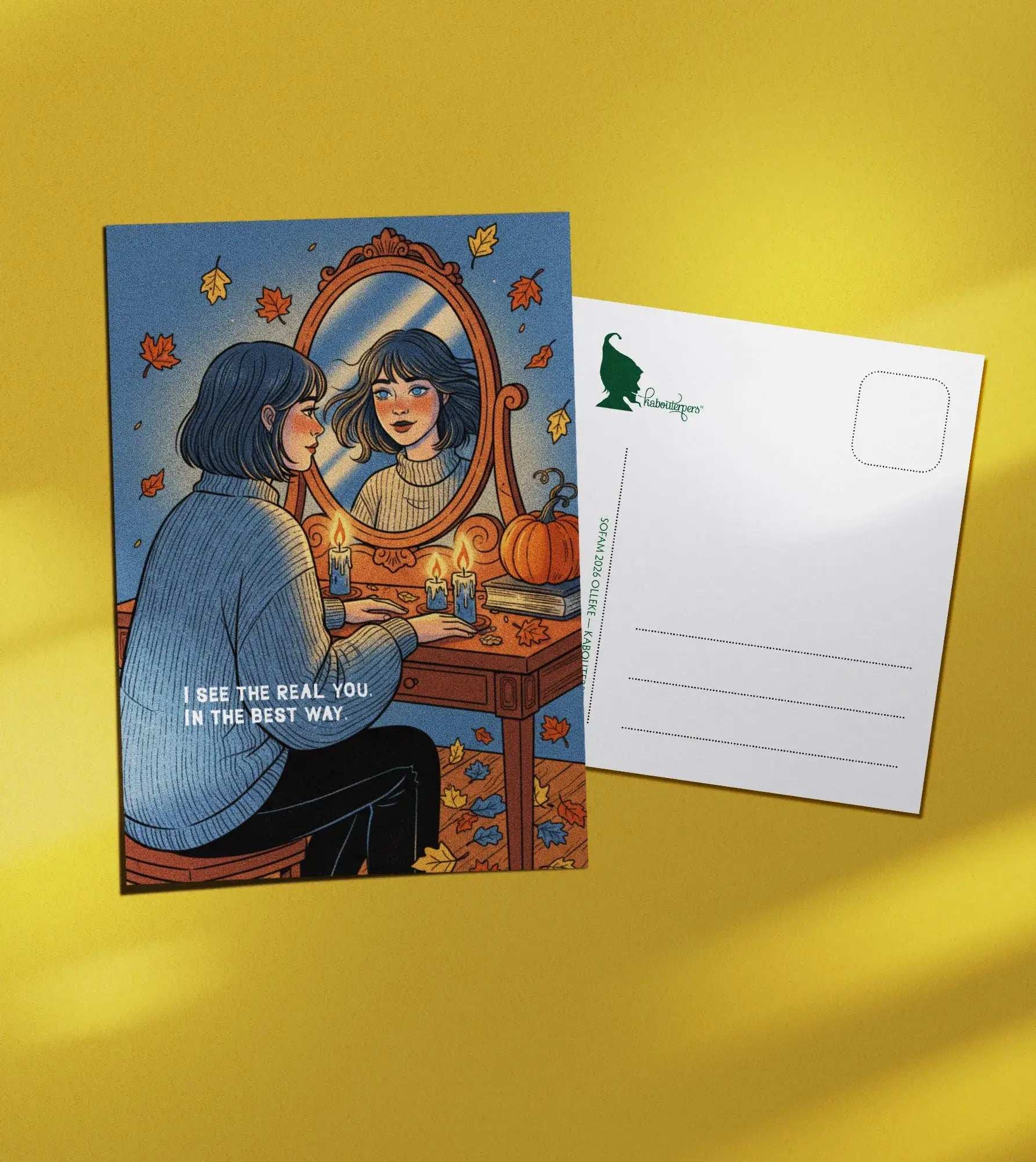 Just Because postcard I see the real you. In the best way. - Olleke Wizarding Shop Amsterdam