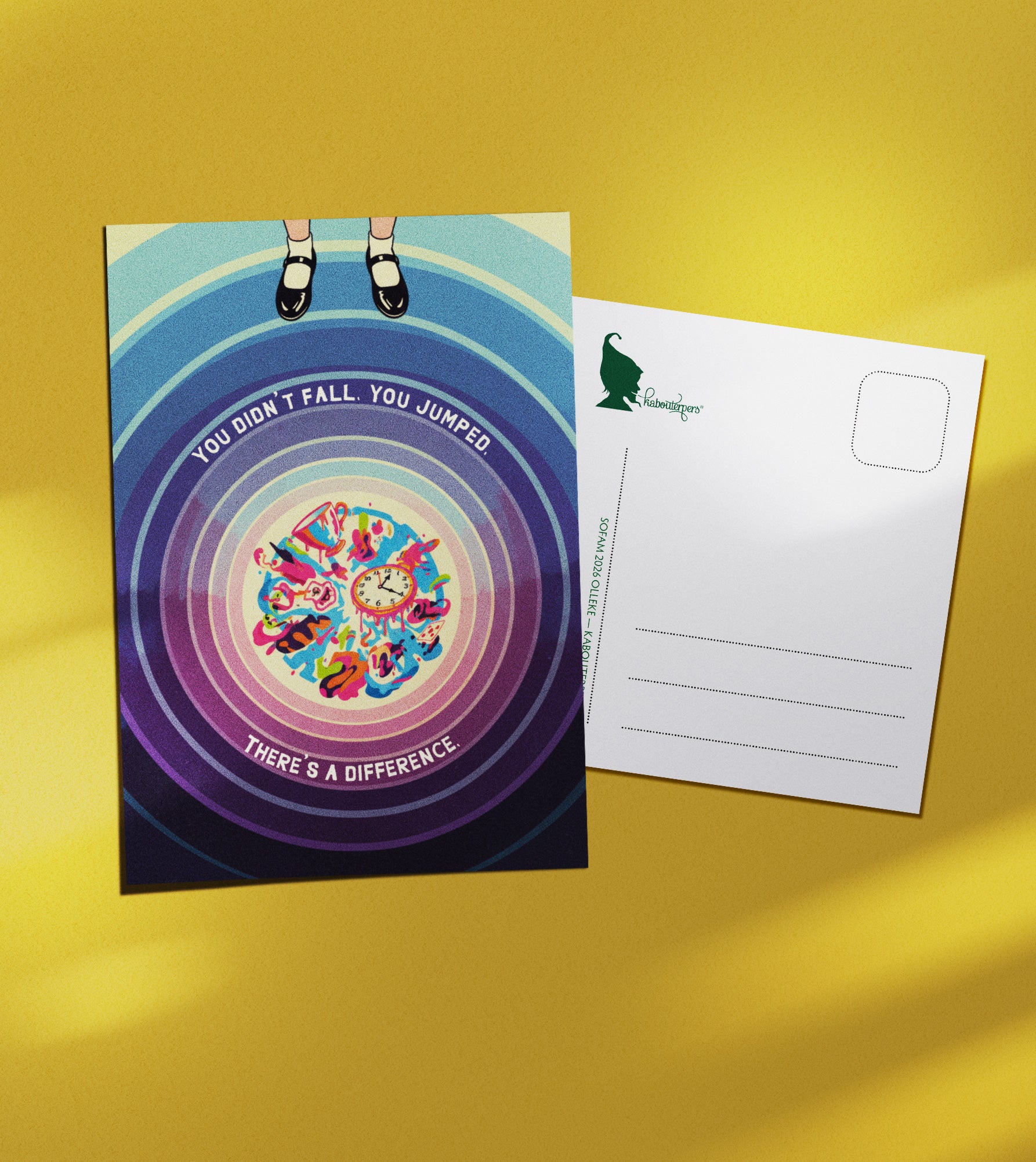 Worldpride postcard You didn't fall. You jumped. There's a difference - Olleke Wizarding Shop Amsterdam