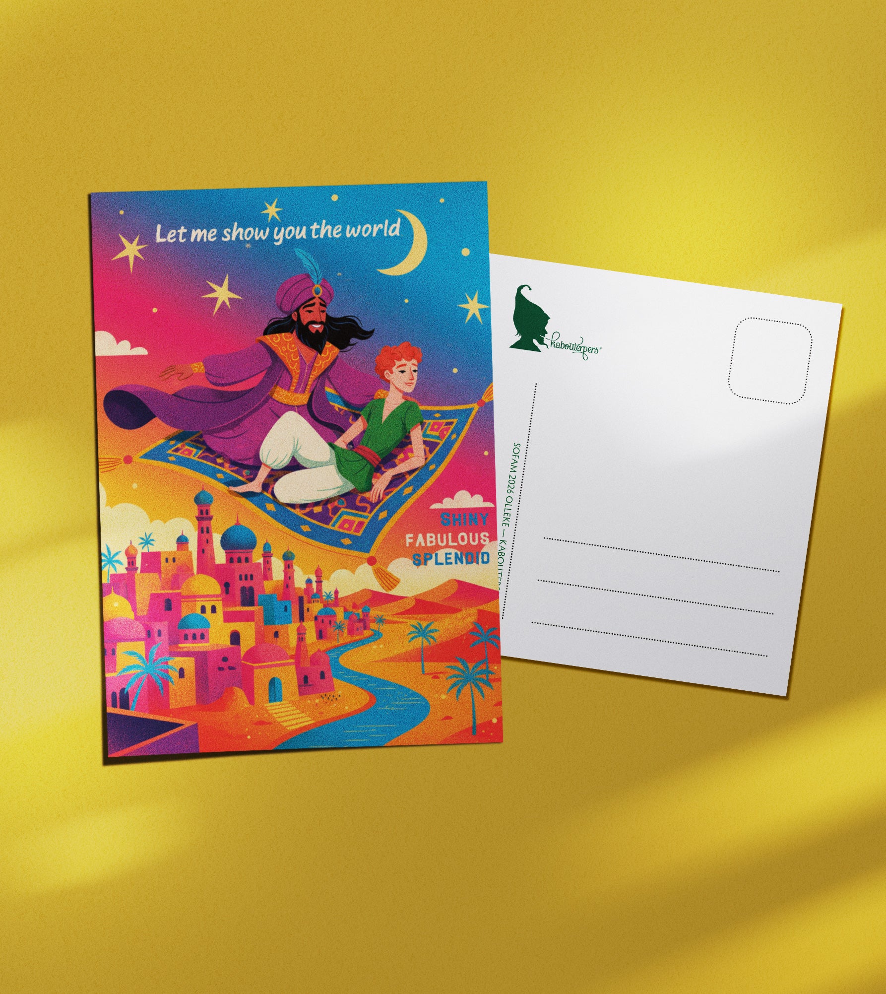 Worldpride postcard Let me show you the world - Olleke Wizarding Shop Amsterdam