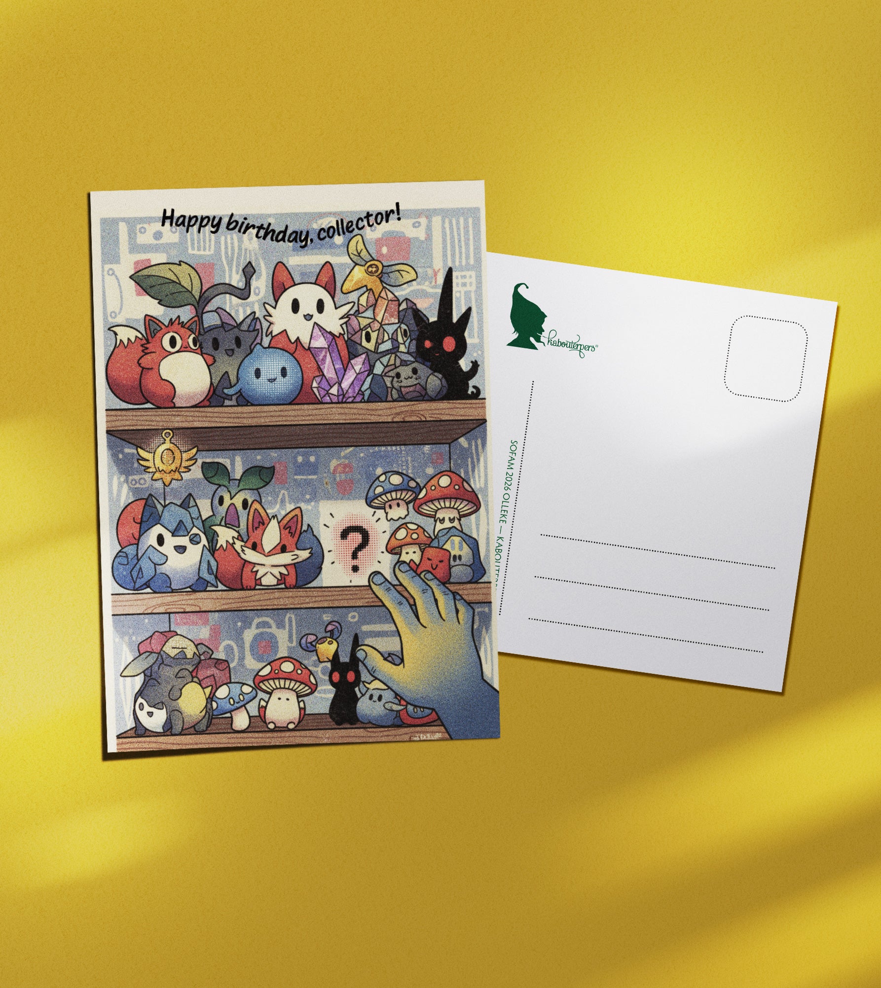 Across Worlds postcard Happy birthday, collector! - Olleke Wizarding Shop Amsterdam