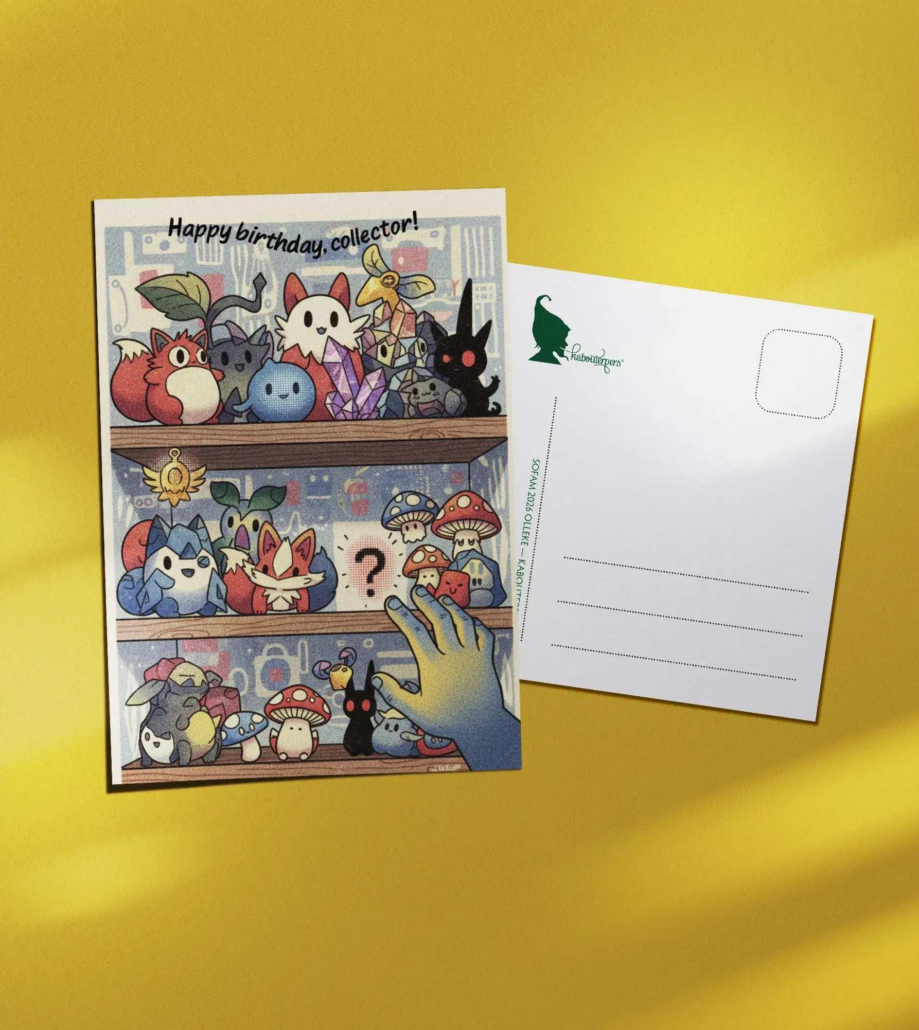 Across Worlds postcard Happy birthday, collector! - Olleke Wizarding Shop Amsterdam