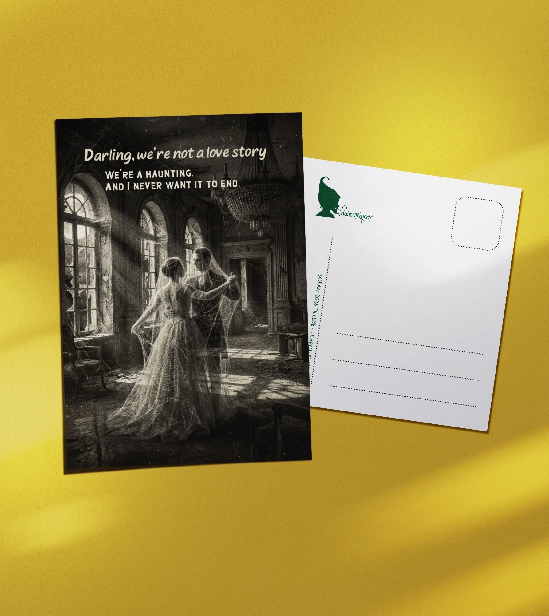 Torn Pages postcard Darling, we're not a love story - Olleke Wizarding Shop Amsterdam