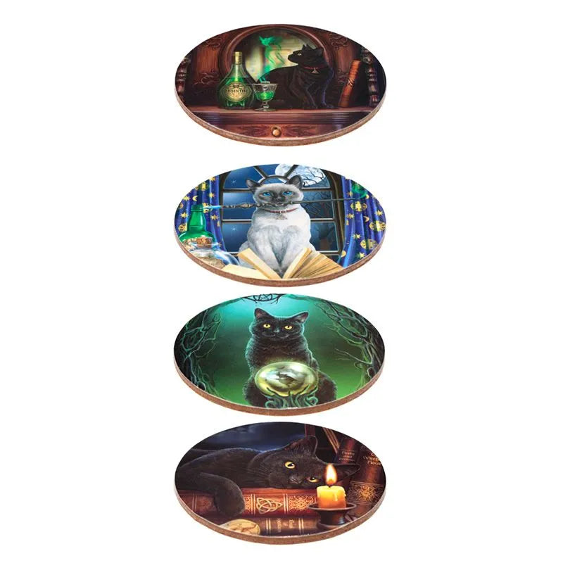 Magic Cat coaster set - Olleke Wizarding Shop Amsterdam