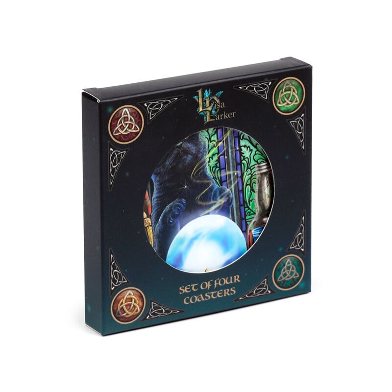 Lisa Parker Magical Cats Set of 4 Cork Coasters - Olleke Wizarding Shop Amsterdam