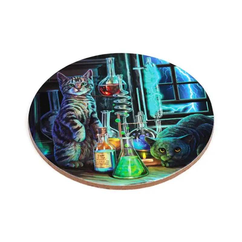 Lisa Parker Magical Cats Set of 4 Cork Coasters - Olleke Wizarding Shop Amsterdam