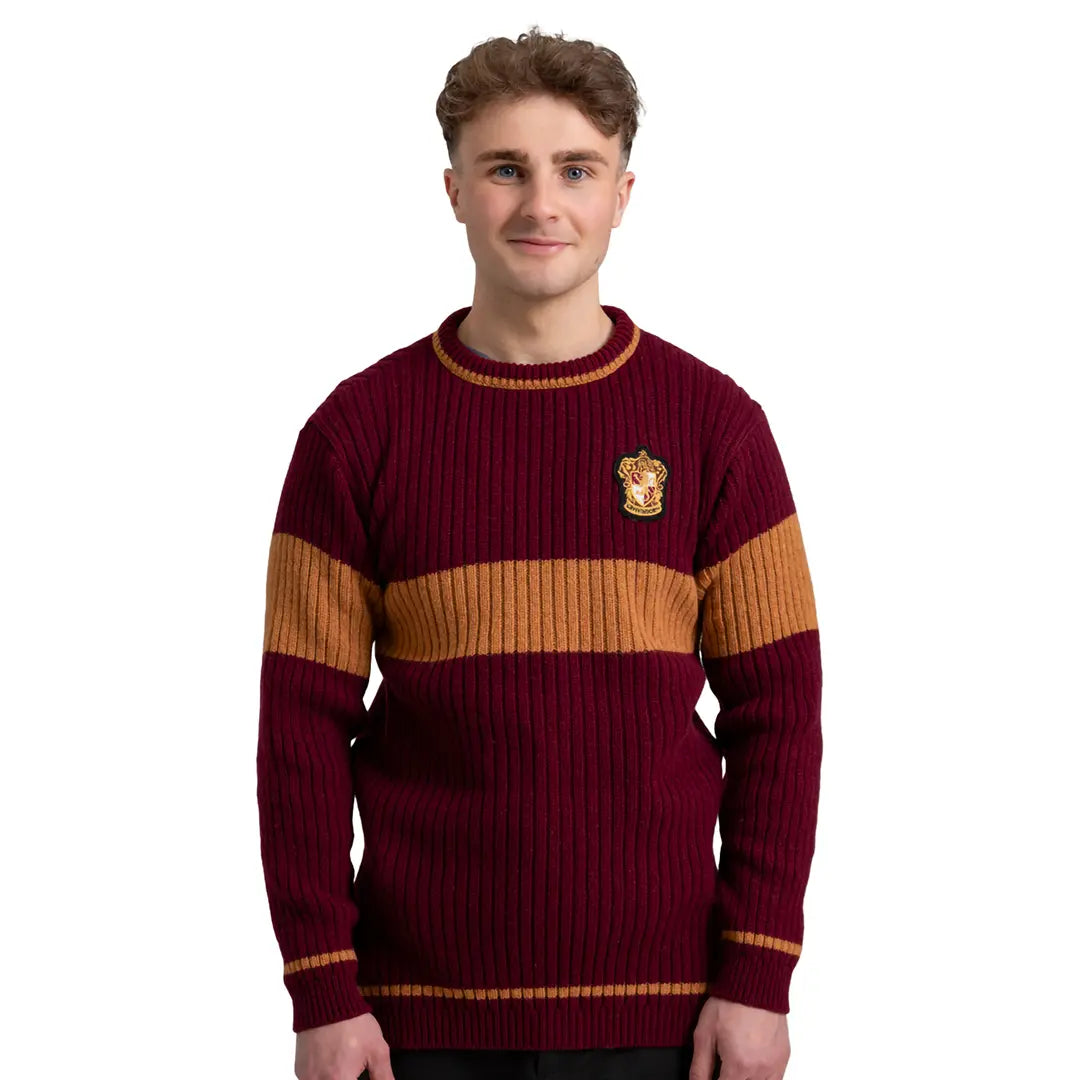 Gryffindor Quidditch Knitted Adult Jumper - Olleke Wizarding Shop Amsterdam