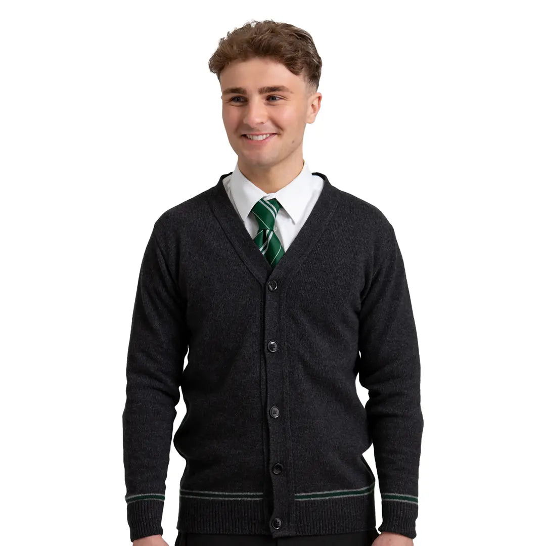Slytherin V-Neck School Cardigan - Olleke Wizarding Shop Amsterdam