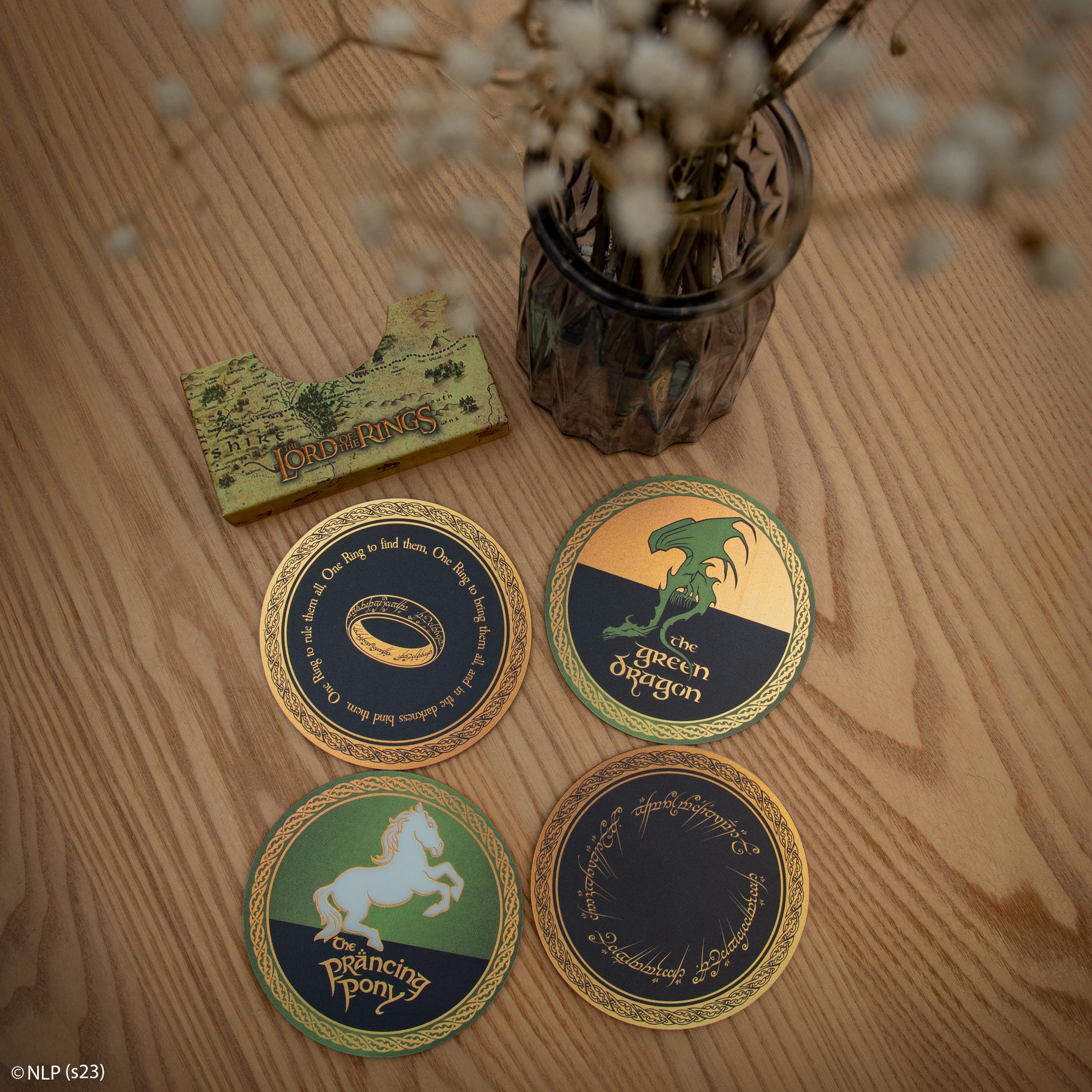 Lord of the Rings Set of 4 Coasters - Olleke Wizarding Shop Amsterdam