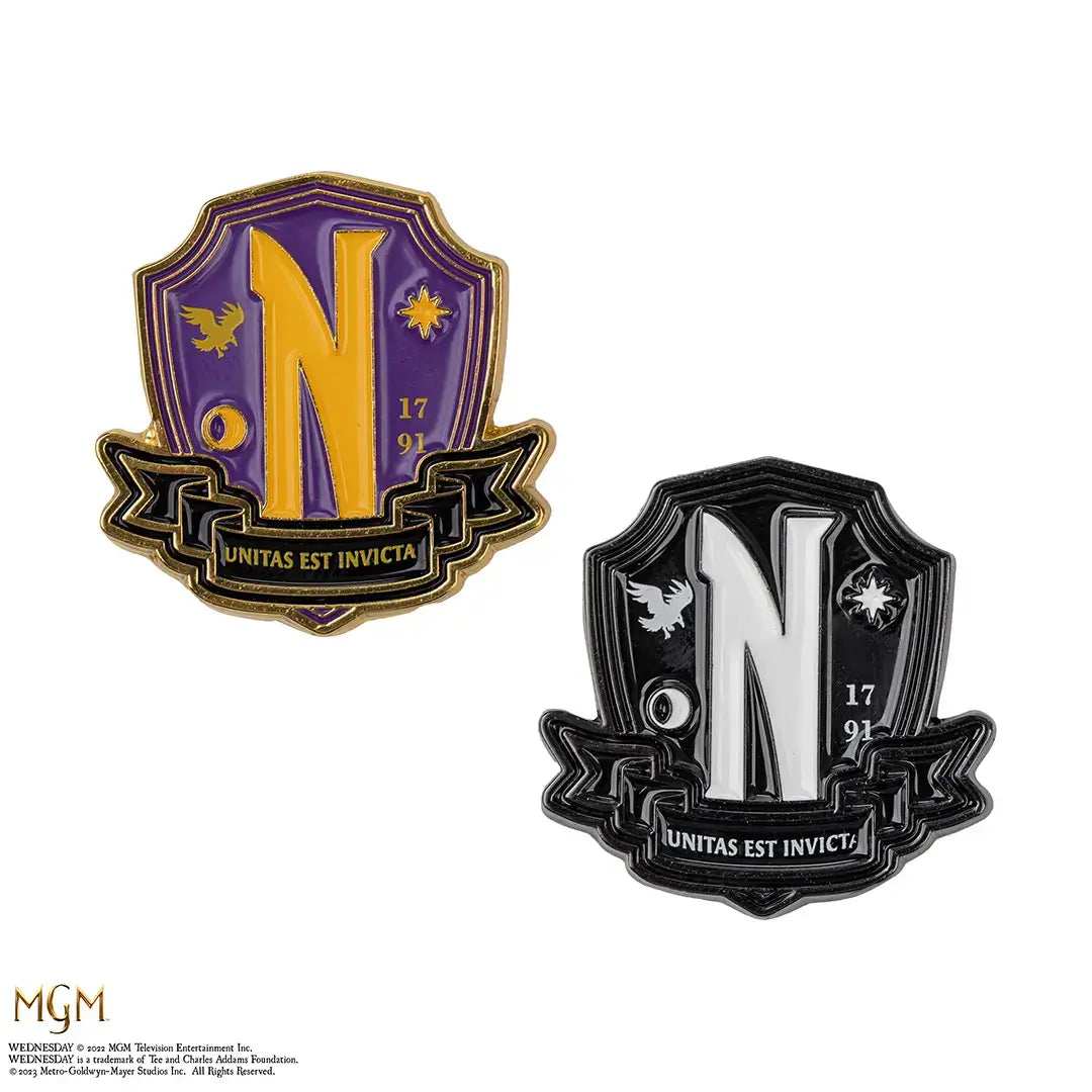 Wednesday Pin badge Nevermore Academy - Olleke Wizarding Shop Amsterdam