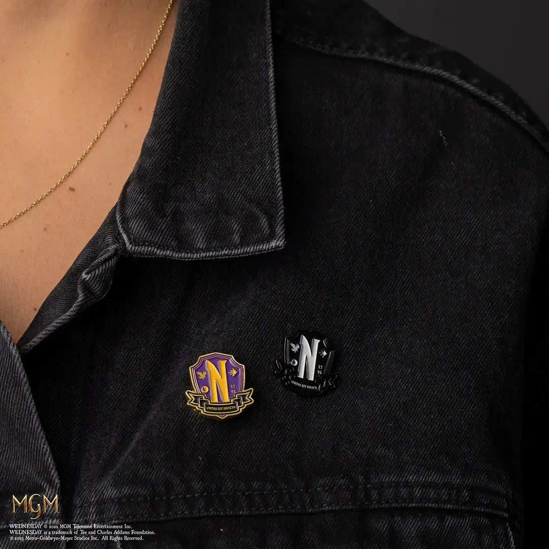 Wednesday Pin badge Nevermore Academy - Olleke Wizarding Shop Amsterdam