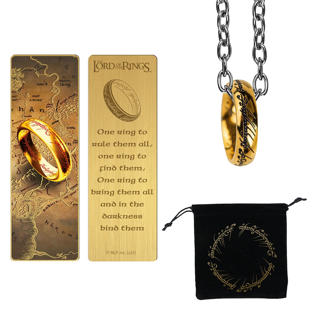 Lord of the Rings The One Ring and Metal Bookmark Set - Olleke Wizarding Shop Amsterdam
